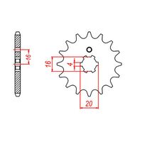 MTX 15 Tooth Front Sprocket for Yamaha TTR50 E 2005-2023