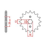 MTX 11 Tooth Front Sprocket for Yamaha YSR50 1987-1992