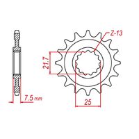 MTX 15 Tooth Front Sprocket for Kawasaki ZX636 (Ninja ZX6R) 2014-2018
