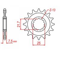 MTX 16 Tooth Front Sprocket for Kawasaki ZX636 SE (Ninja ZX6R) ABS 30th Ann 2015