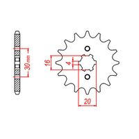 MTX 14 Tooth Front Sprocket for Yamaha AG125 2017-2022