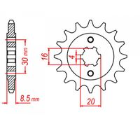 MTX 13 Tooth Front Sprocket for Husqvarna CR125 1992-1994