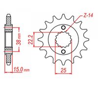 MTX 15 Tooth Front Sprocket for Ducati 907 Paso 1991-1993