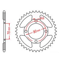 MTX 45 Tooth Rear Sprocket for Honda CT110 1980-2014