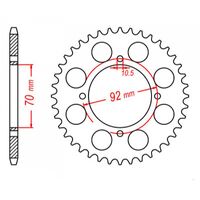 MTX 35 Tooth Rear Sprocket for Kawasaki Z250A 1979-1980