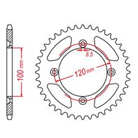 MTX 47 Tooth Rear Sprocket for Yamaha YZ65 2019-2023
