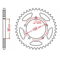 MTX 38 Tooth Rear Sprocket for Ducati 750 F1 1988