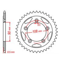 MTX 38 Tooth Rear Sprocket for Ducati 750 Sport/Sport AO 1988-1990