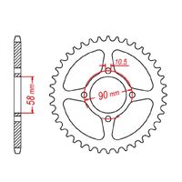 MTX 45 Tooth Rear Sprocket for Honda CB125E 2016-2018