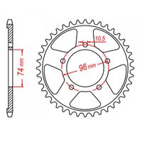 MTX 40 Tooth Rear Sprocket for Honda CBR400RR 1989