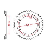 MTX 43 Tooth Rear Sprocket for Honda VFR800Fi 2014