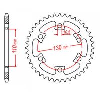 MTX 40 Tooth Rear Sprocket for Can-Am DS650 2007