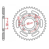 MTX 33 Tooth Rear Sprocket for Honda CA250TS REBEL 1994-2000