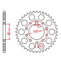 MTX 36 Tooth Rear Sprocket for Honda VF1000F2F 1985