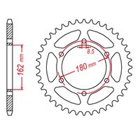MTX 48 Tooth Rear Sprocket for Suzuki PE250 1980