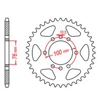 MTX 48 Tooth Rear Sprocket for Suzuki VL250 Intruder 2013-2014