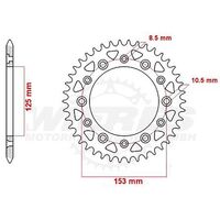 MTX 51 Tooth Rear Sprocket for Honda CRF250L RALLY 2017-2021