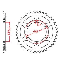 MTX 46 Tooth Rear Sprocket for Honda NX650 Dominator 1988-1994