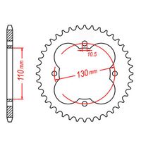 MTX 50 Tooth Rear Sprocket for Honda TRX90EX 2WD 2007-2013