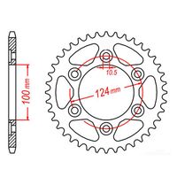 MTX 43 Tooth Rear Sprocket for Ducati 1000 Sport Biposto 2007-2009