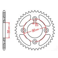 MTX 39 Tooth Rear Sprocket for Honda CRF50F 2014-2015