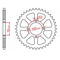 MTX 50 Tooth Rear Sprocket for Kawasaki KLT200A 1981-1983