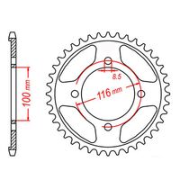 MTX 50 Tooth Rear Sprocket for Kawasaki KLX140L Big Wheel 2008-2020