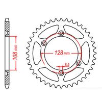 MTX 48 Tooth Rear Sprocket for Suzuki DRZ125L Big Wheel 2003-2008