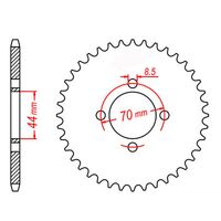 MTX 22 Tooth Rear Sprocket for Suzuki LT80 Quadsport 1987-2006