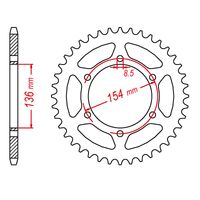 MTX 47 Tooth Rear Sprocket for BMW G650GS 2008-2010