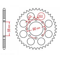 MTX 45 Tooth Rear Sprocket for KTM 125 Duke 2013