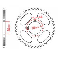 MTX 43 Tooth Rear Sprocket for Suzuki GN125 2019-2022