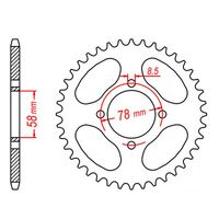 MTX 35 Tooth Rear Sprocket for Suzuki GT185 1974-1980