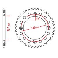 MTX 44 Tooth Rear Sprocket for Yamaha YZ80 1984
