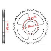 MTX 43 Tooth Rear Sprocket for Yamaha AG125 2017-2022