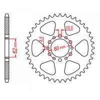 MTX 46 Tooth Rear Sprocket for Yamaha IT125 1981