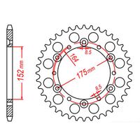 MTX 46 Tooth Rear Sprocket for Yamaha YFM350X WARRIOR 2WD 1989-2004