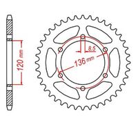 MTX 42 Tooth Rear Sprocket for Yamaha TZR250T 2MA 1987-1988
