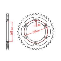 MTX 52 Tooth Rear Sprocket for KTM 495 MX 1983-1984