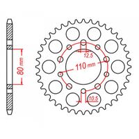 MTX 45 Tooth Rear Sprocket for Honda VFR750F RC36 1988