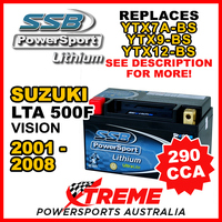 SSB 12V 290 CCA For Suzuki LT-A500F Vision 2001-2008 LFP14H-BS Lithium Battery