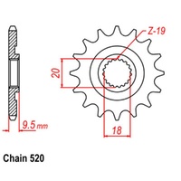Supersprox 14 Tooth Steel Front Sprocket for Honda CR125R 1986