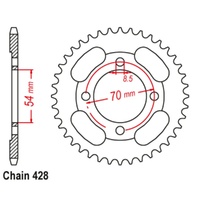 Supersprox 45 Tooth Steel Rear Sprocket for Honda C90 1967-2009
