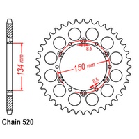 Supersprox 46 Tooth Steel Rear Sprocket for Kawasaki KDX250 1991-1995
