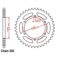 Supersprox  48 Tooth  Steel Rear sprocket for Yamaha XJ600S SECA II 1992-1996