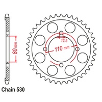 Supersprox 45 Tooth Steel Rear Sprocket for Honda CB750K 1970-1976