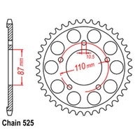 Supersprox  48 Tooth  Steel Rear sprocket for Suzuki GSXR400 1985