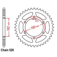 Supersprox 52 Tooth Steel Rear Sprocket for Suzuki PE400 1980-1981
