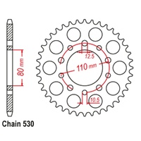 Supersprox 36 Tooth Steel Rear Sprocket for Honda VF750F 1984-1985