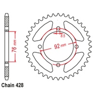 Supersprox 41 Tooth Steel Rear Sprocket for Honda CRF50F 2008
